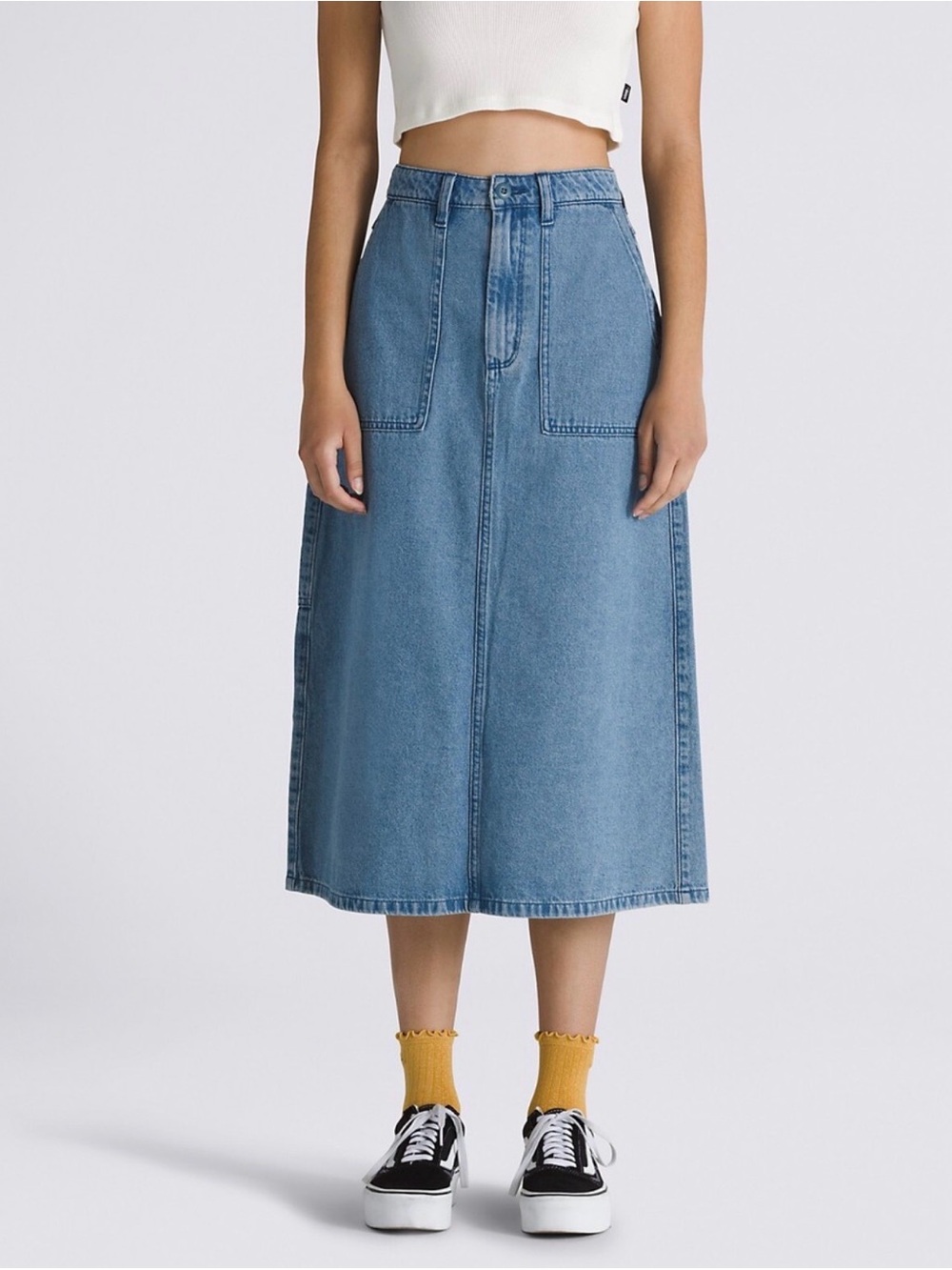 Vans denim cargo skirt